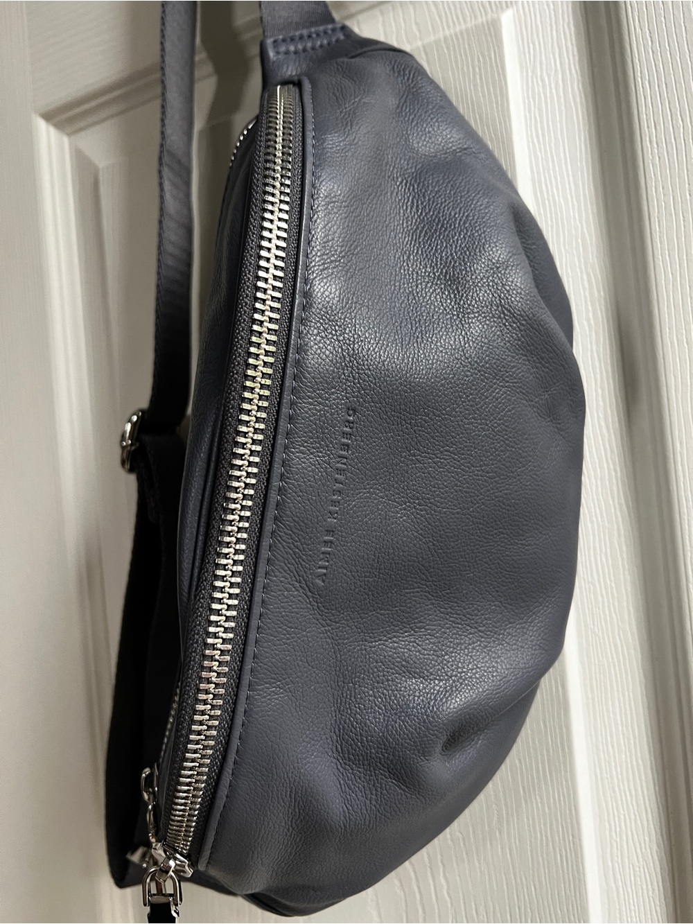 Aimee Kestenberg Leather Sling Bag in Dark Blue Gray